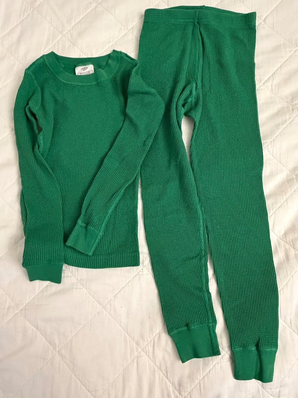 Hanna Andersson waffle-knit thermal PJ set